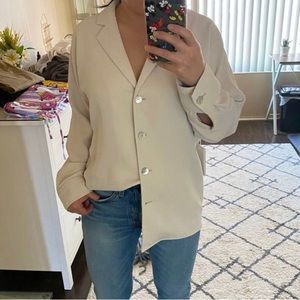 nwot Wilfred Flowy button up off white birch xxs oversized 21” ptp